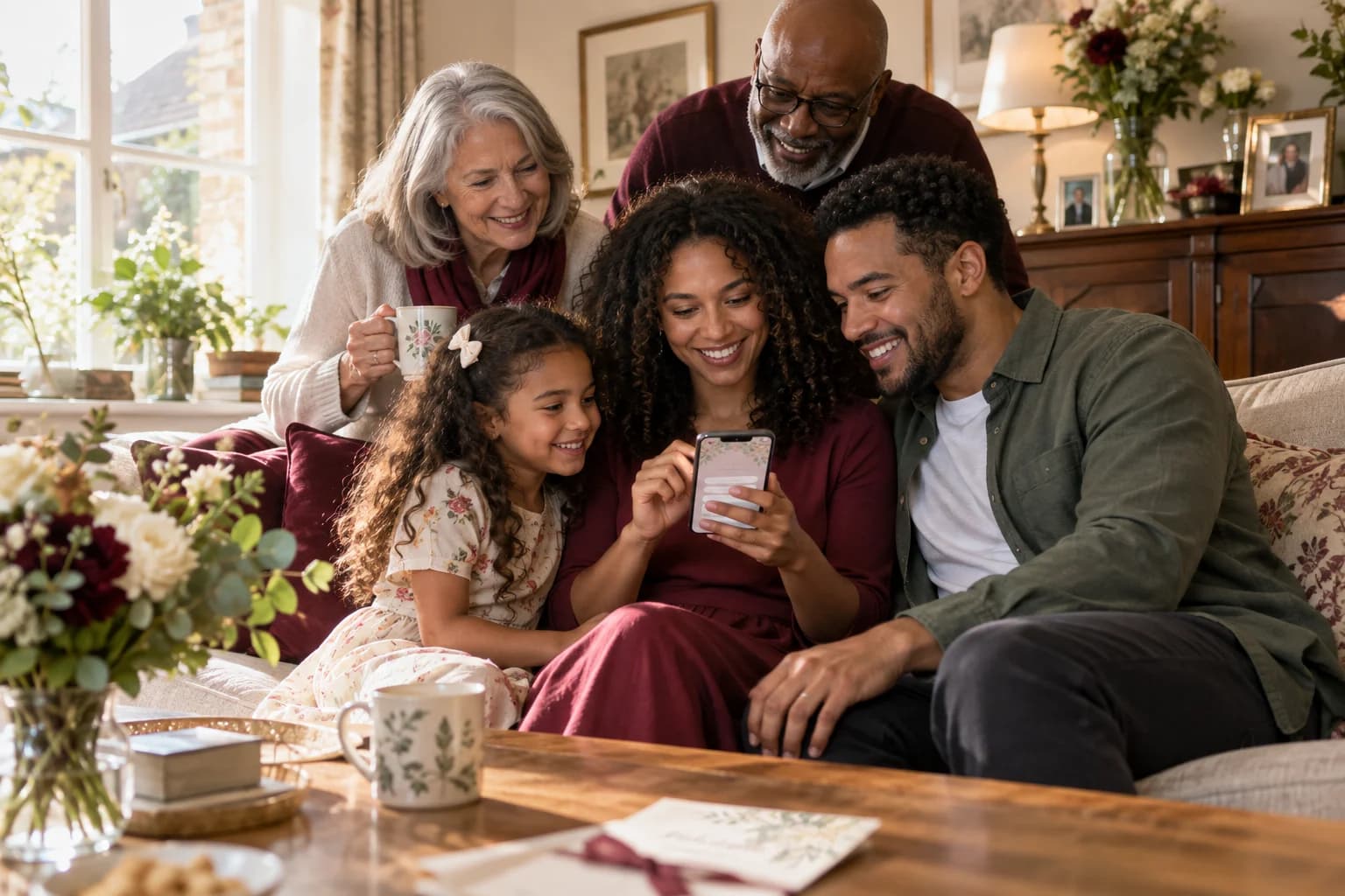 A family using the guest experience