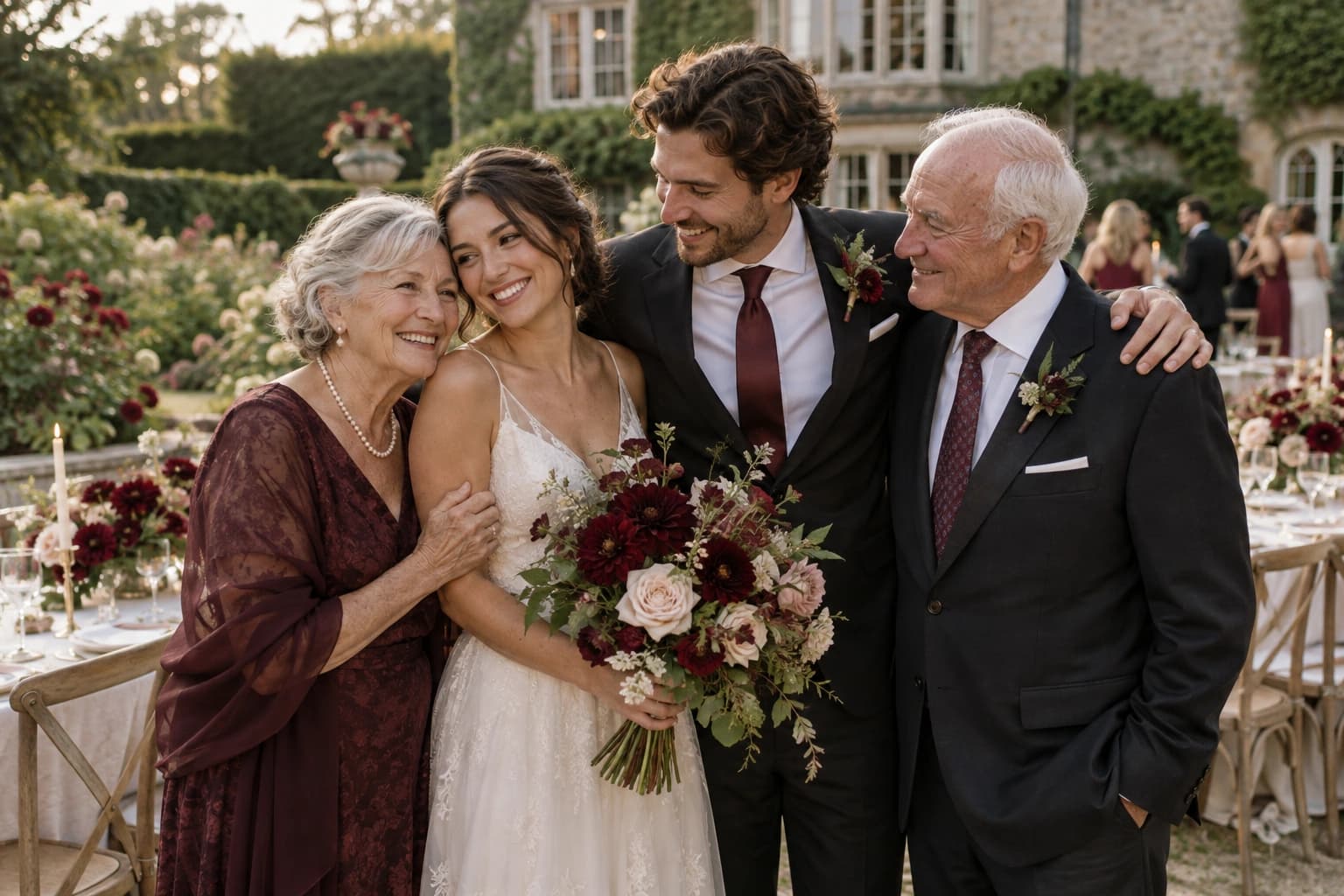 Three generations celebrating